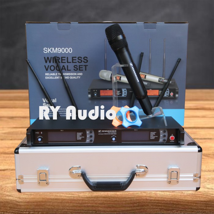 Mic wireless SENNHEISER SKM9000 / skm 9000 Handle Hitam KOPER PUTIH