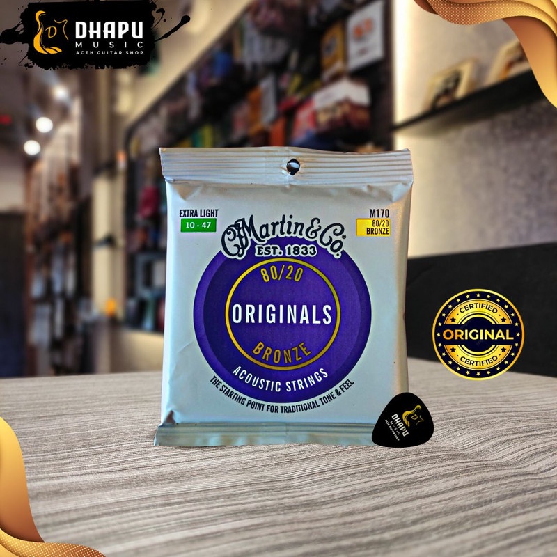 Senar Gitar Akustik Martin&Co Originals M170 10-47 Original - Dhapu Music
