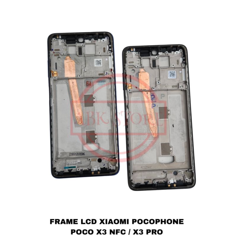 FRAME LCD - TATAKAN LCD XIAOMI POCOPHONE POCO X3 NFC / X3 PRO TULANG TENGAH BEZEL BAZEL