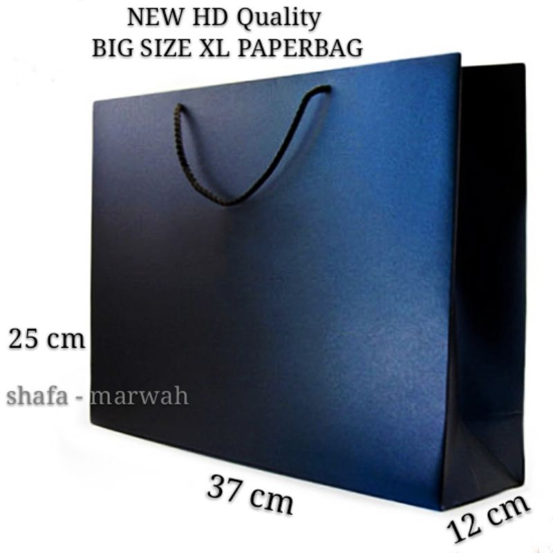 

NEW HD Quality BIG SIZE XL PAPERBAG DARK NAVY | shopee bags.