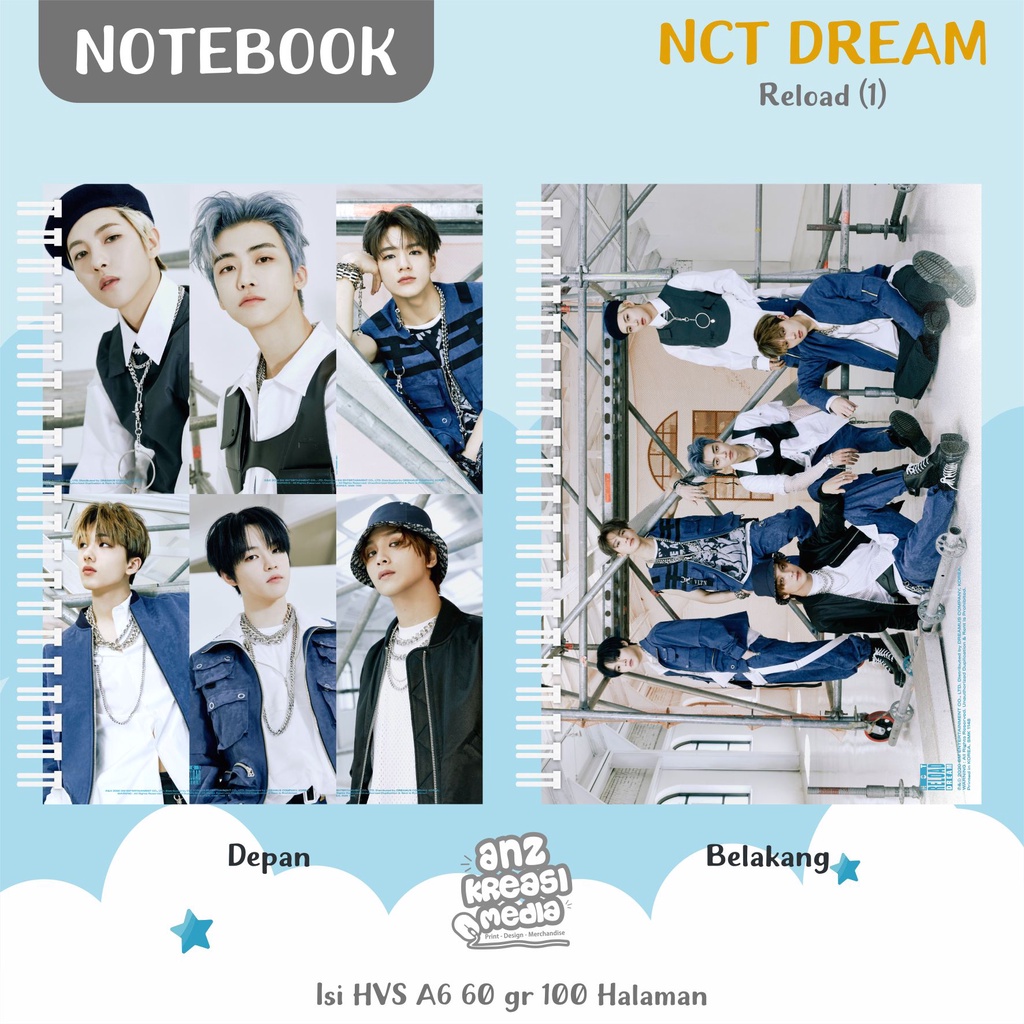 NOTEBOOK A6 BUKU TULIS SPIRAL - NCT DREAM RELOAD - MERCHANDISE KPOP MURAH UNOFFICIAL