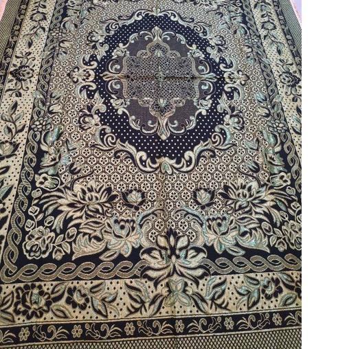 hambal rajut rumbai emas ukuran jumbo 180x280