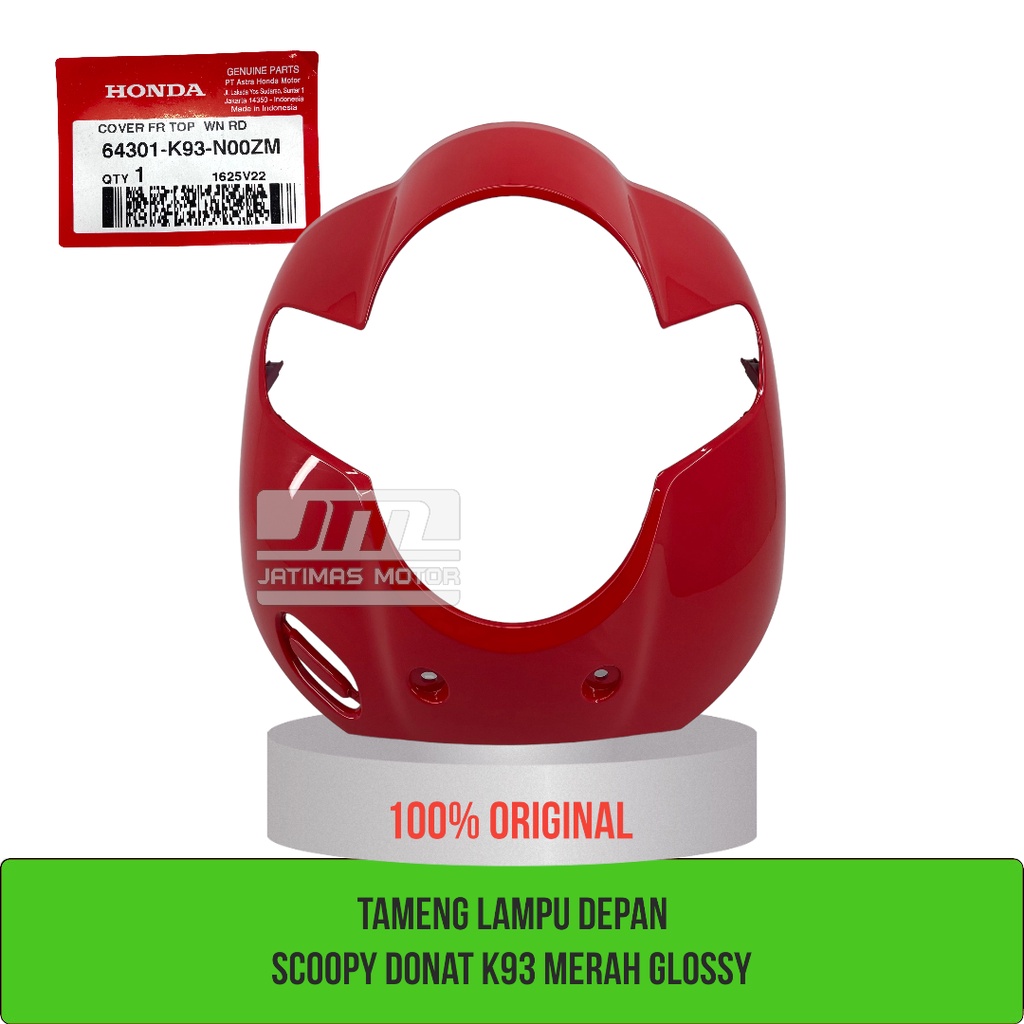 Tameng lampu depan scoopy donat K93 2017-2020 merah glossy 64301-K93-N00ZM