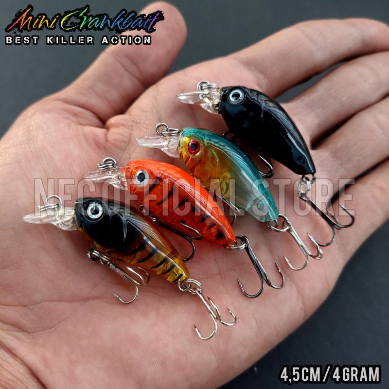 Mini Crankbait 4,5 cm 4 gram BEST KILLER ACTION for Ultralight Casting