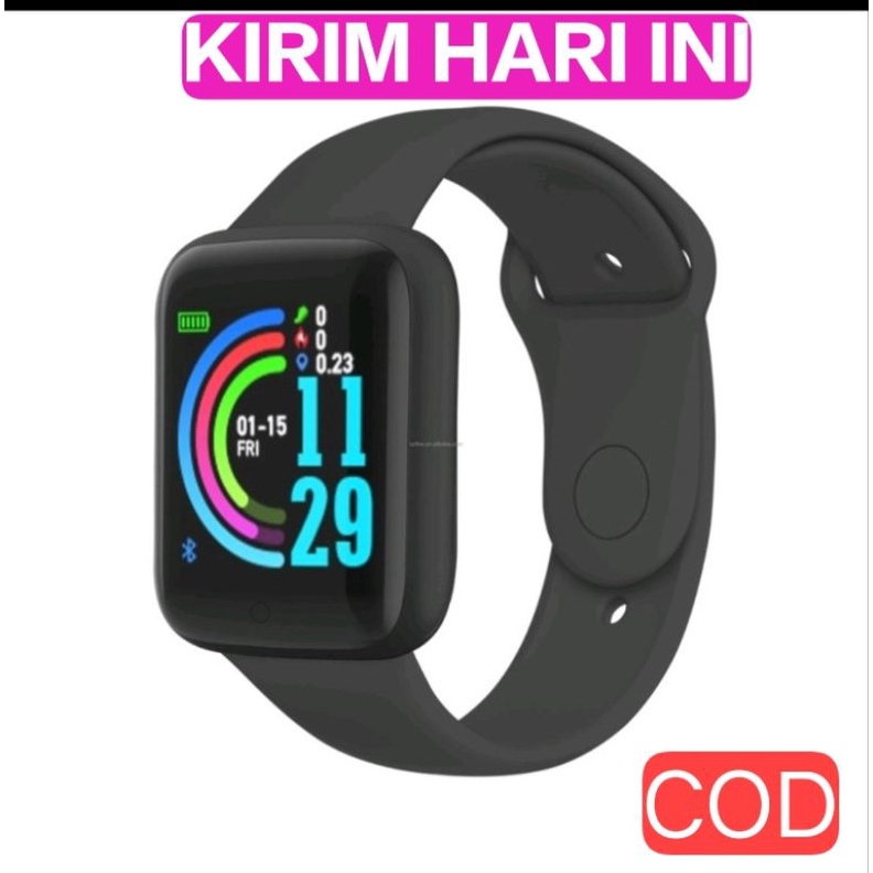 Smartwatch D20s / D20 Macaron Candy Y68 / Y68M Jam Tangan Smart Watch - Putih