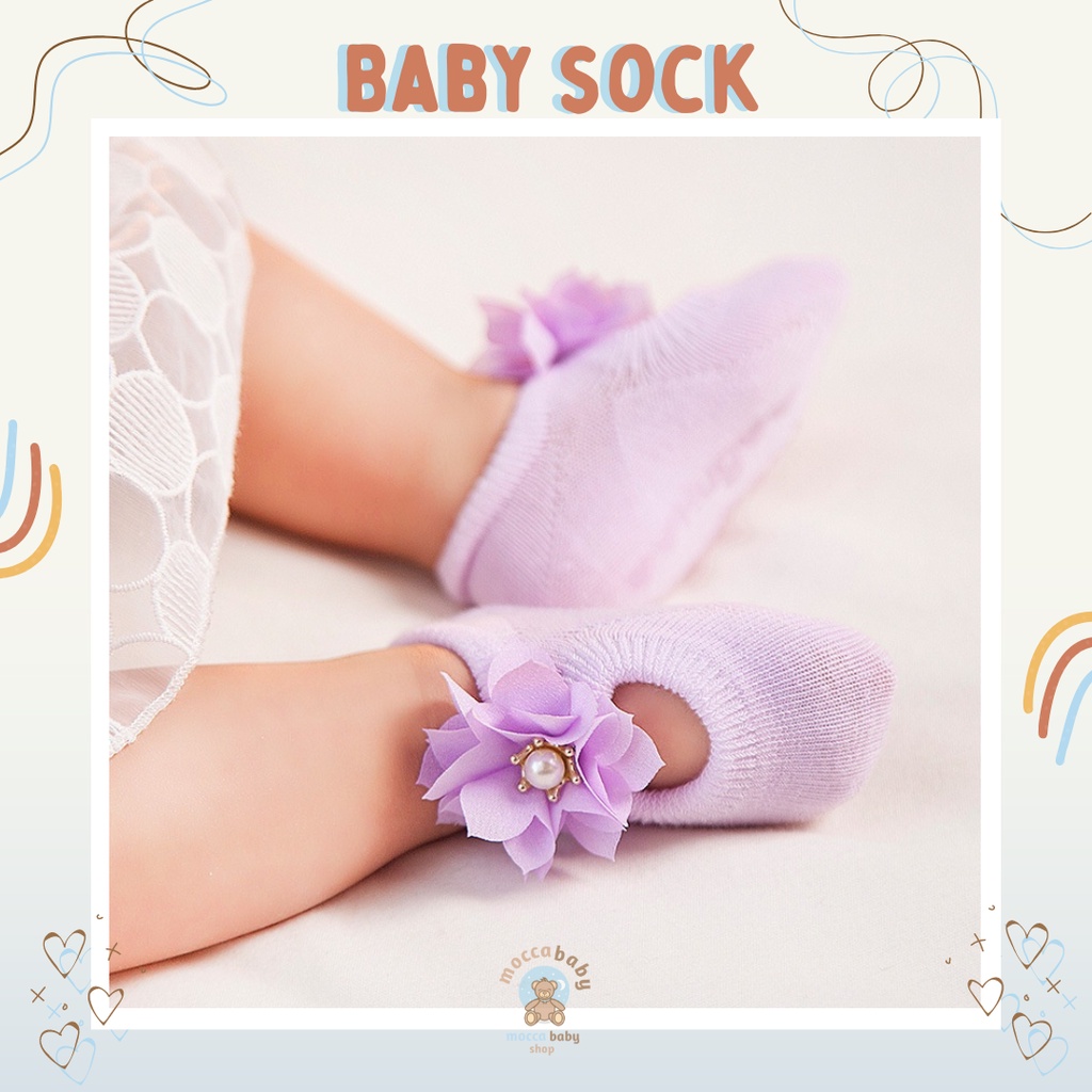 MBSS - Kaos kaki bayi perempuan kualitas premium motif 3 jenis (0-1th) / LALA PRINCESS