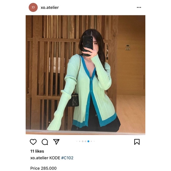 PO BANGKOK XO ATELIER - Knit Cardigan Green