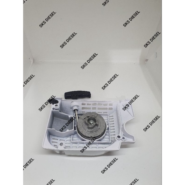 5200 5500 5800 Recoil Starter Kap Tarikan Engkol Chainsaw Senso Sinso Mini Model Aluminium