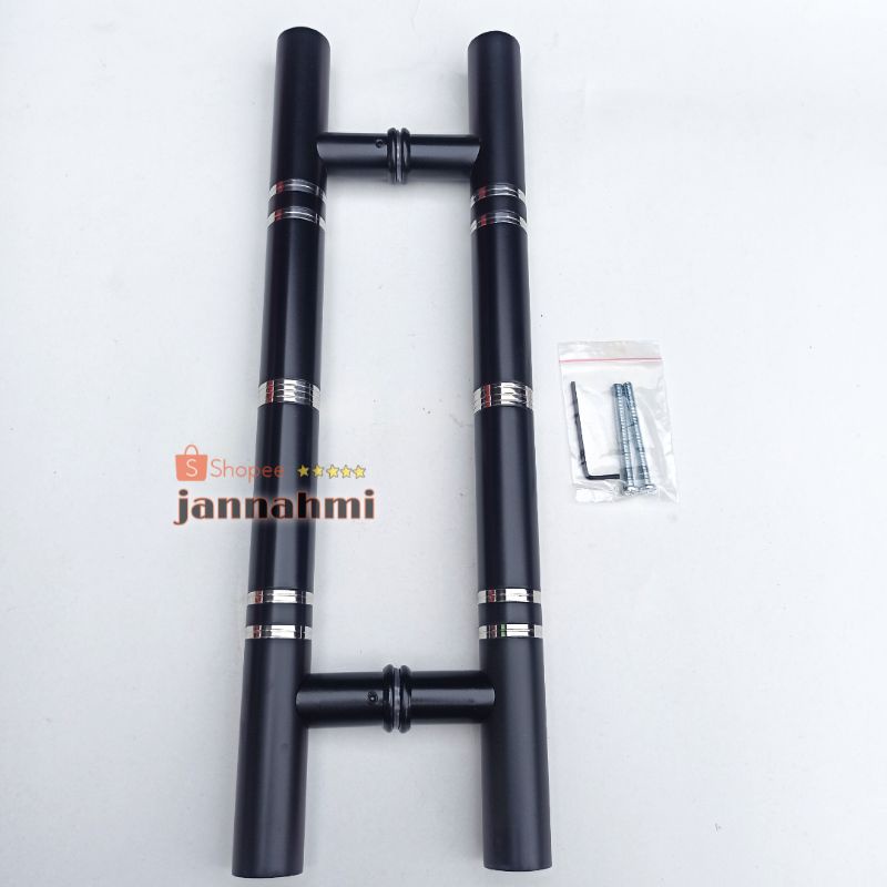 TERBARU handle pintu baut tembus baut dalam hitam lis stenlis