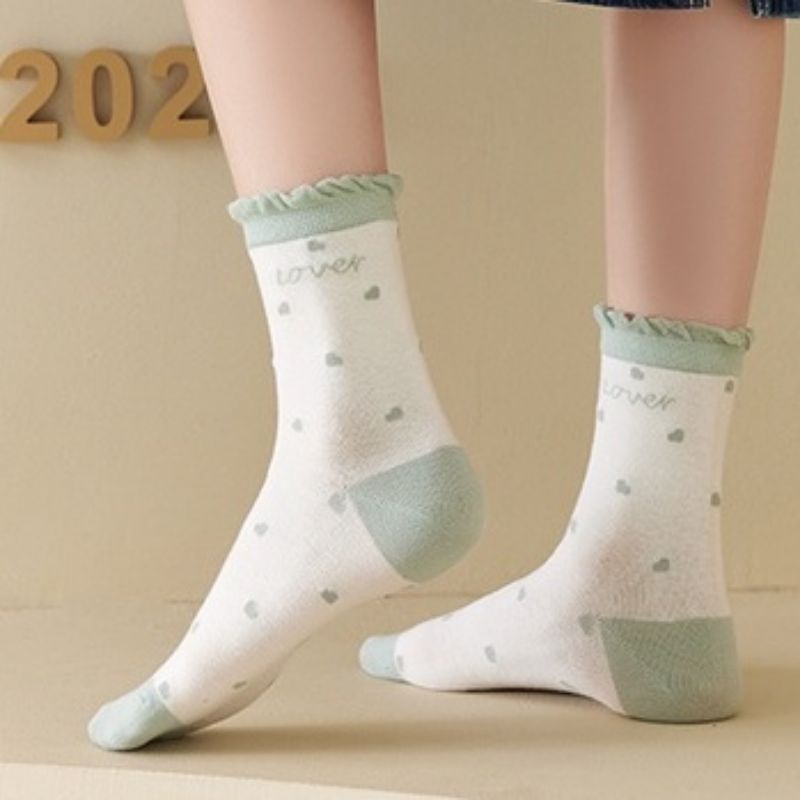 [COD] KAOS KAKI PANJANG MOTIF BUNGA TULIP TOSCA CUTE PREMIUM ALA KOREA KAOS KAKI WANITA IMPORT KAOS KAKI RENDA