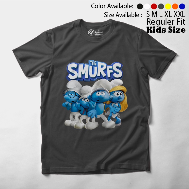 Kaos Atasan Anak Agatchi Motif Smurf