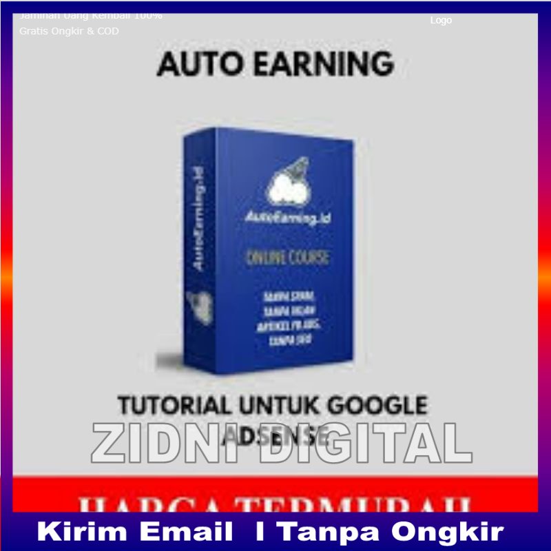 ECOURSE TUTORIAL AUTO EARNING PASSIVE INCOME BLOG AUTOMATIS FANSPAGE ADSENSE ZIDNI DIGITAL OFFICIAL
