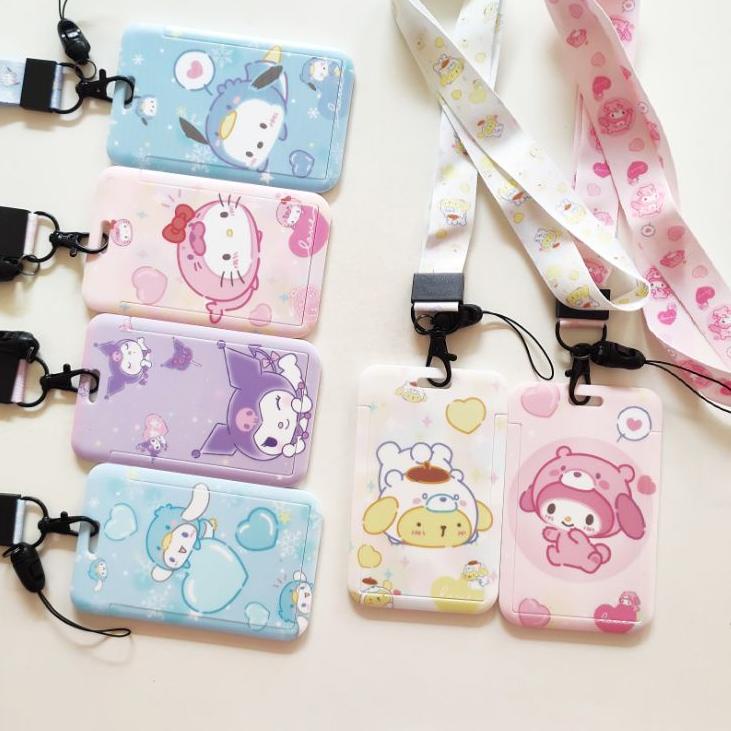 

Kekinian! Cute Sanrio Mascot ID Card Holder Name Tag Lanyard / Kalung Wadah Kartu Sanrio Lucu 2 / Hello Kitty Pompompurin Cinnamoroll My Melody Pachacco Kuromi