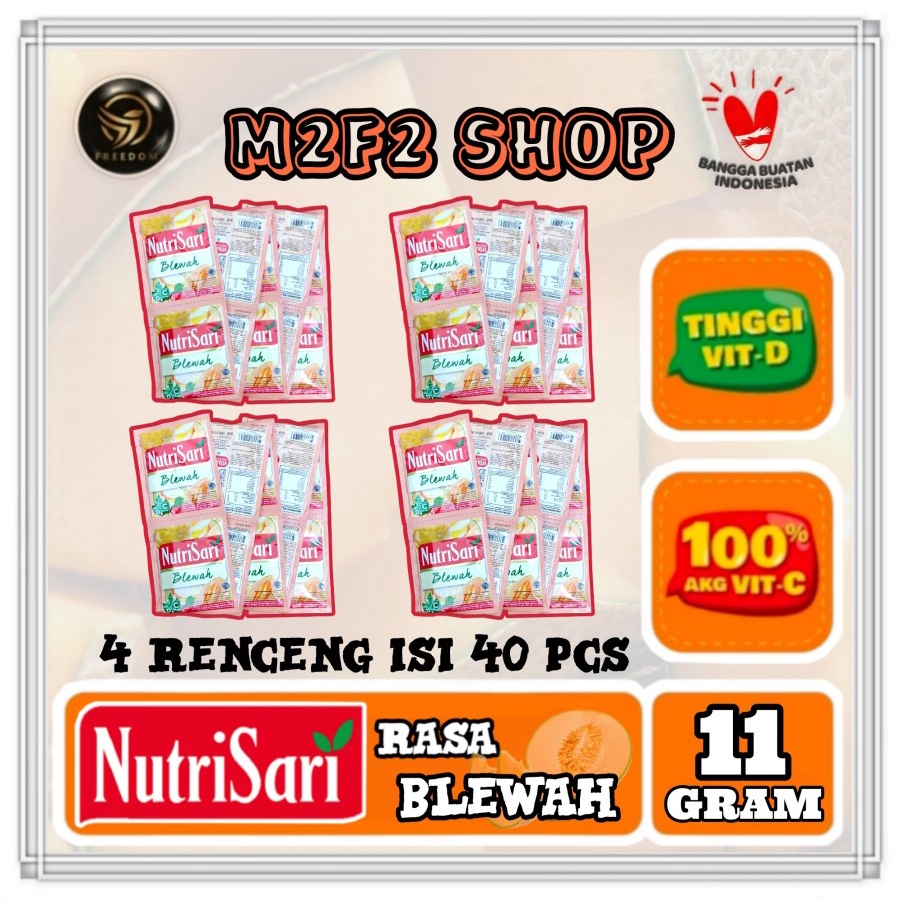 

NutriSari Minuman Serbuk Rasa Blewah Sachet - 11 gr (Kemasan 4 Renceng)