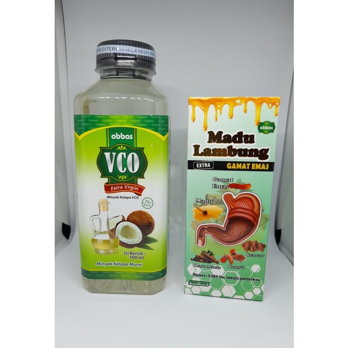 

PAKET ABBAS EXTRA VIRGIN COCONUT OIL VCO 500 ML+MADU LAMBUNG ABBAS TERBAIK