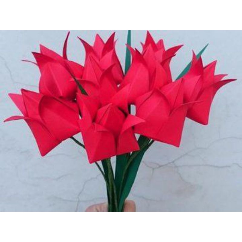 

origami bunga tulip