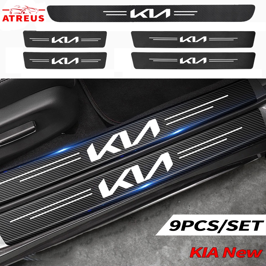 Stiker Strip Pelindung Pintu Mobil Bahan Serat Karbon Untuk KIA Carnival Picanto Rio K5 K3 Cerato Sorento Sportage