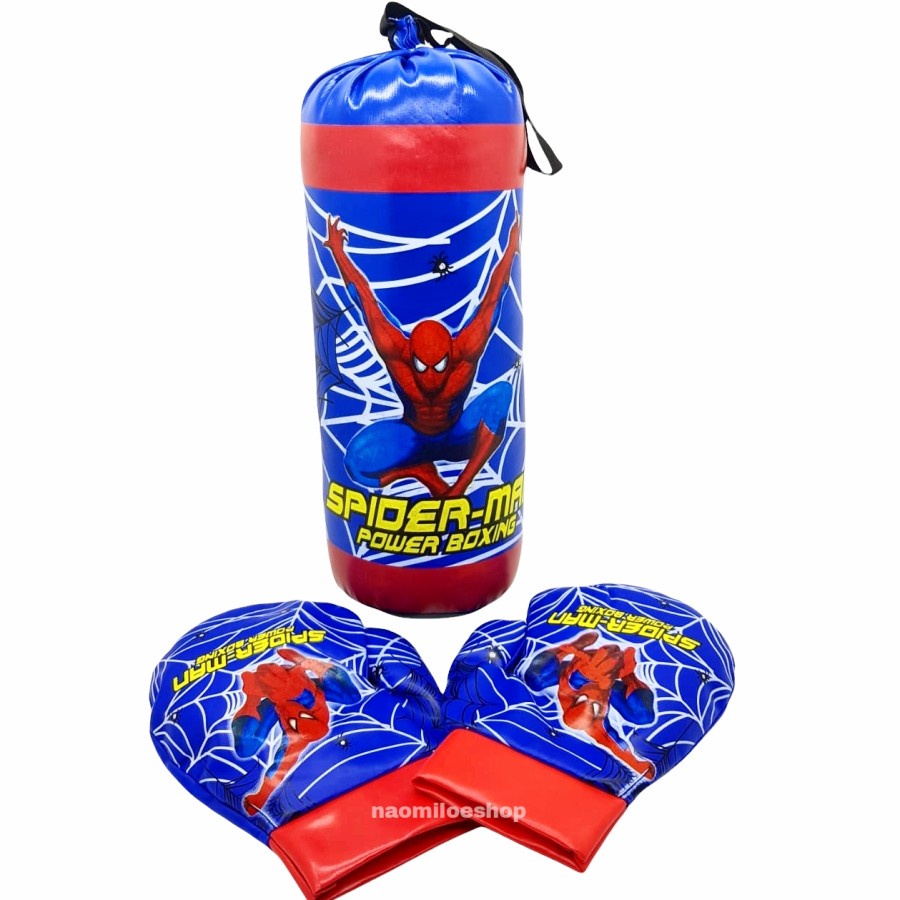Mainan Anak Samsak Sarung Tinju Boxing set mainan balita tinju tinjuan karakter spiderman