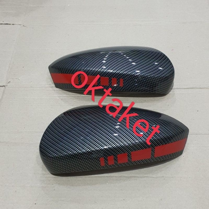 cover spion All new Rush Terios 2018 2020 2021 2022 Gr Sport Carbon list merah