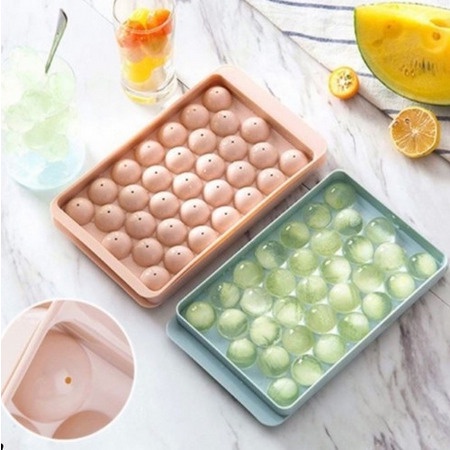 Cetakan Es Batu Bulat 33 Grid Ice Cube Tray Mold 33 Grid Sekat Cetak Bentuk Bola Cristal