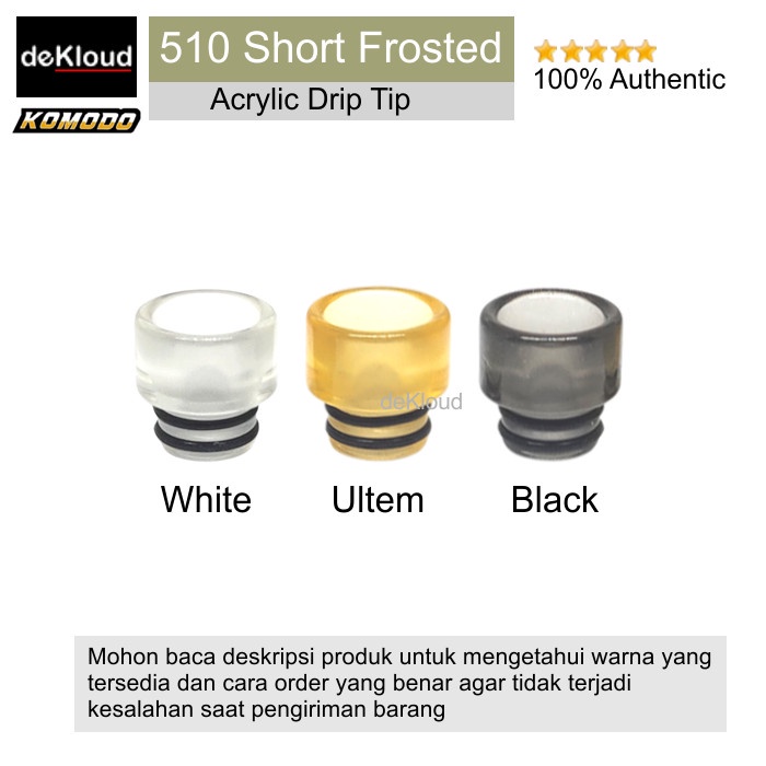 Autentiq 510 SHORT FROSTED  V2 Drip Tipx | driptipx komodo