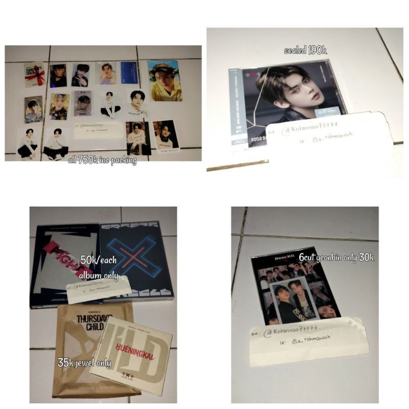 album gbgb Japan soljack yeonjun sealed, tear hueningkai only, album txt freeze fight only, 6cut yeo