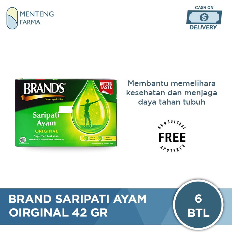 Brands Saripati Ayam Original Box Isi 6 Botol @ 42 Gram