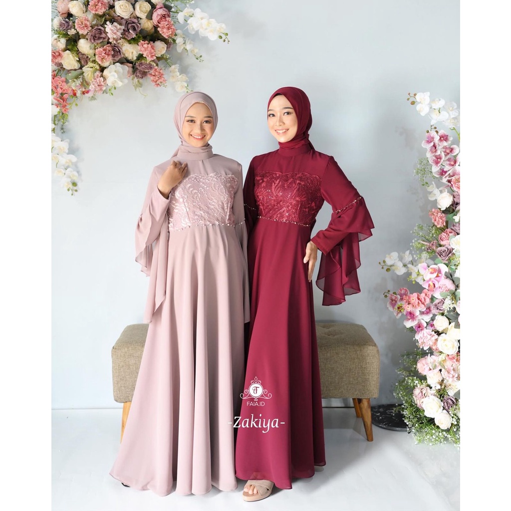 ZAKIYA DRESS pesta muslim FAIA.ID