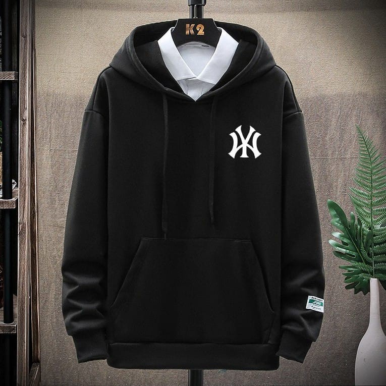 Cod Jaket Sweater Hoodie Distro Pria Sweeter Hudy NY Laki Laki Sweter Hudie Putih Cowok Suiter Hody Cowo Sewiter Hudie Keren Suwiter Switer Hody Keren Terbaru Remaja Dewasa Kekinian-NY HITAM