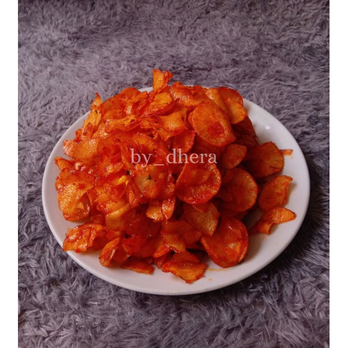 

KERIPIK SINGKONG BALADO PEDAS berat 180gr Refill/ 1kg