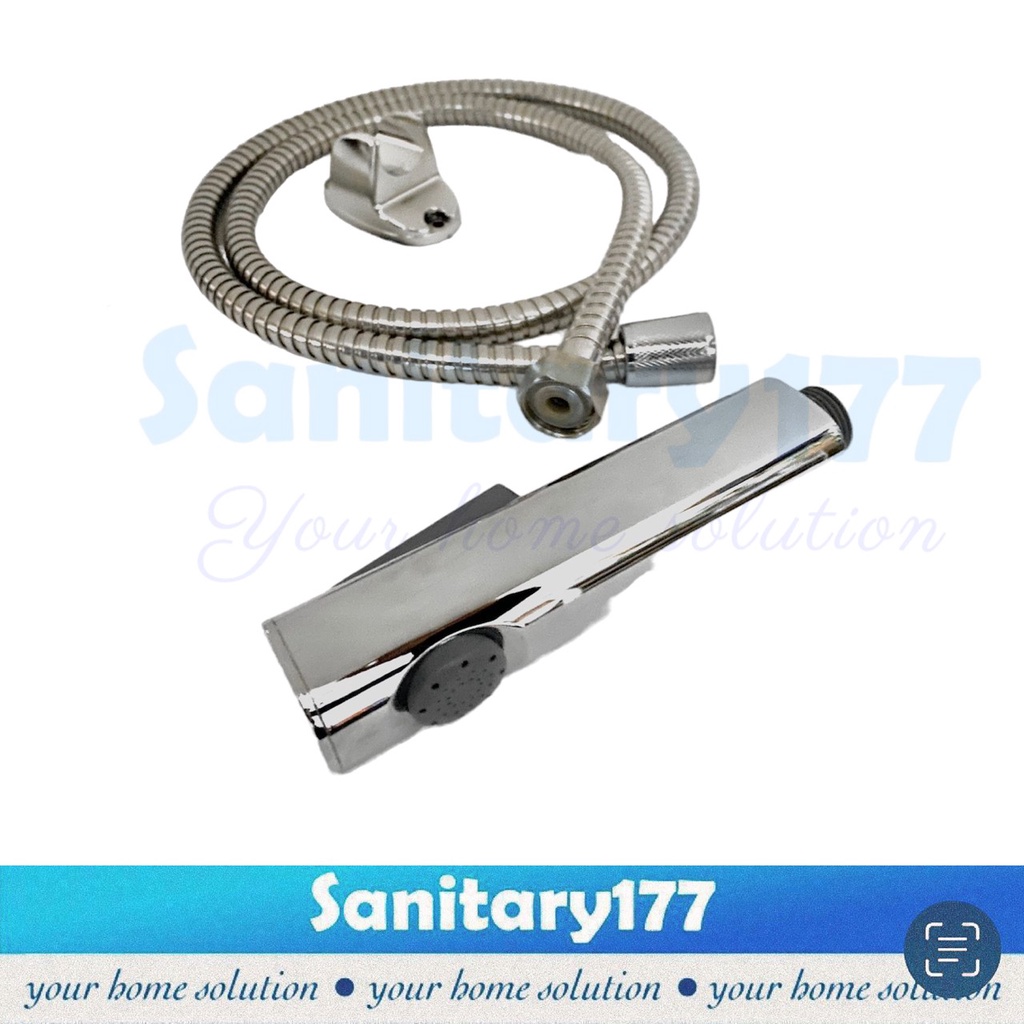 Jet Shower Bidet HITAM kotak minimalis 7BL-Shower cebok crom silver semprotan air jet washer segiempat BLACK matte kloset closet toilet sower klosed