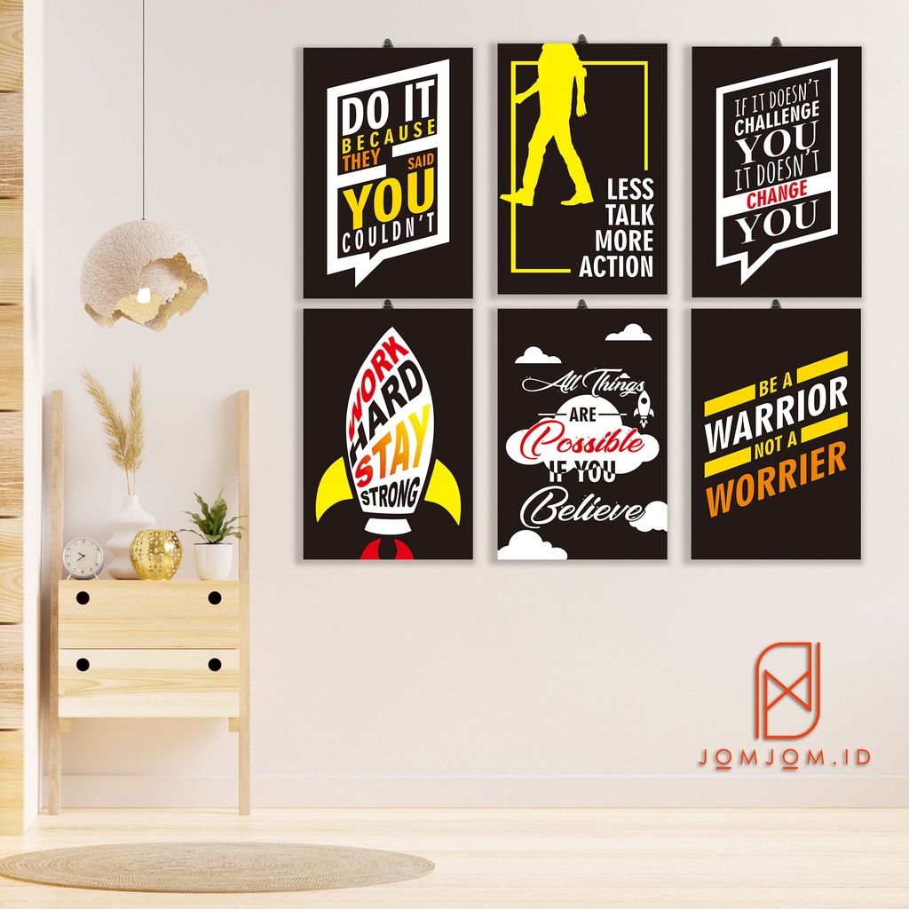 Hiasan Dinding poster kayu, Pajangan kamar dekorasi dinding aesthetic Wall Decoration lukisan Quotes