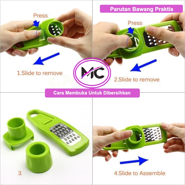 Parutan Serutan Mini Alat Penghalus Bawang Jahe Garlic Grater Grinder Magic Shredder Dapur Alat Potong Perajang Penghalus Keju Garlic