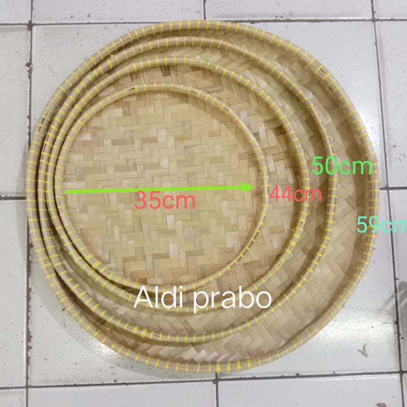 tampah bambu, nampan anyam bambu