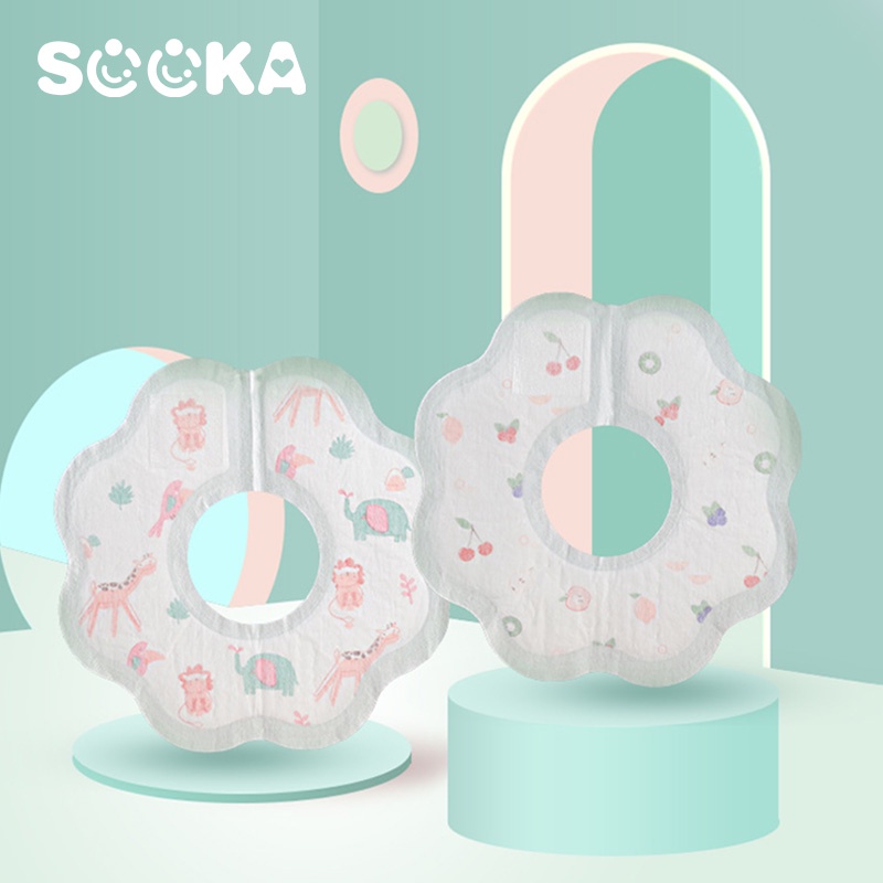 SOOKA Handuk BIB Slabber Non Woven Fabric Quality / Celemek Slabber Bayi Kartun Lucu SK-ECA1053