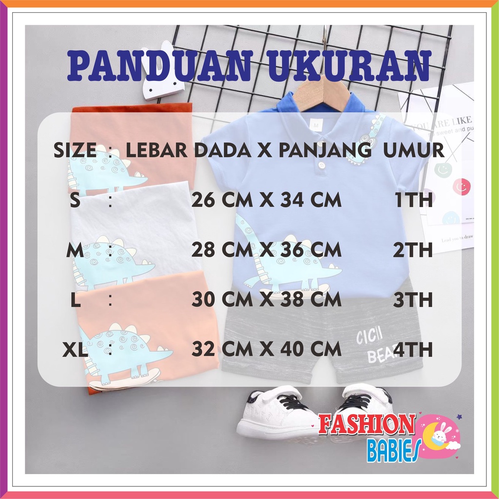 SETELAN KERAH CELANA PENDEK / SETELAN POLO PENDEK 1-4 TH ❤ FashionBabies ❤