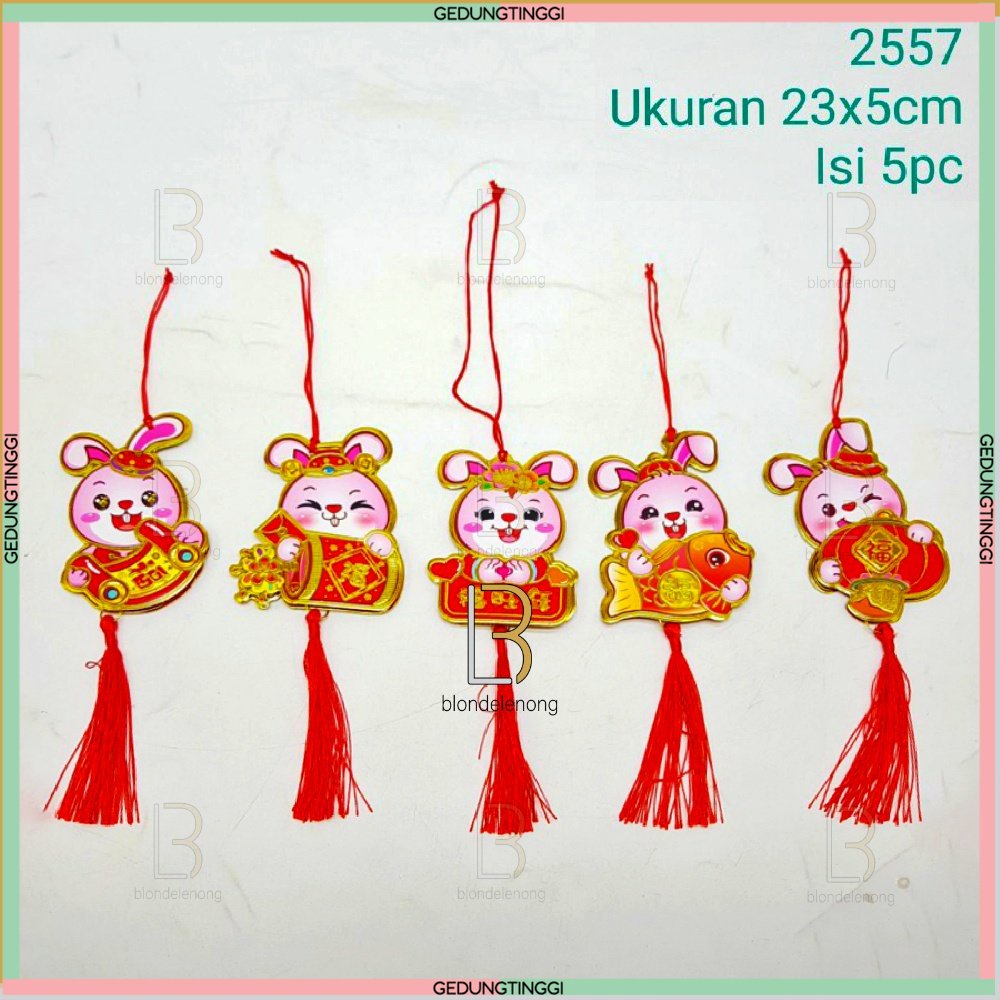 Gantungan Tasel Tassel Gantung Dewa Chaisen Jeruk Kucing Shio Kelinci Dekorasi Ornamen Pohon Sakura Meihwa Meihua Mehwa Mehua Fuk Hoki Rejeki Parcel Parsel Hampers Hadiah Kado Gift Tahun Baru Imlek Sincia Cina Cny Rumbai Merah Emas Gold Kaca Pintu 2023