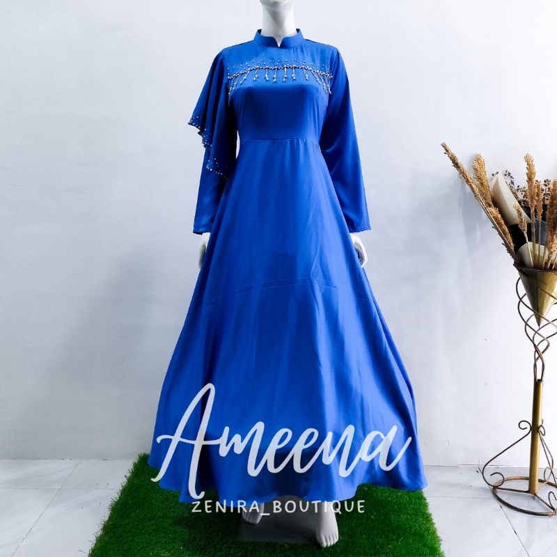 AMEENA GAUN ceruty babydoll / baju pesta / prewedding / wisuda / lamaran /  gamis remaja kondangan / couple / tersedia ukuran kecil hingga jumbo