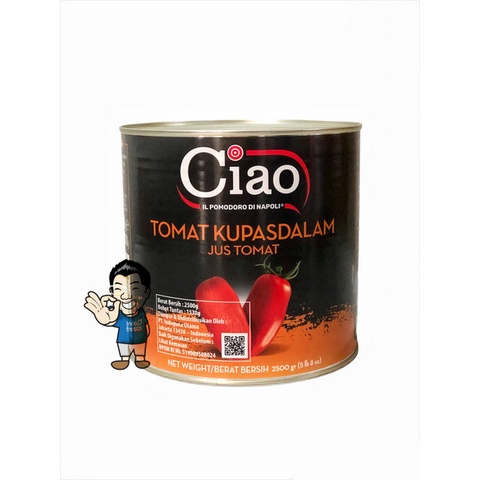 

Ciao Tomat Kupas dalam Jus Tomat- Peeled Tomatoes 2550 g
