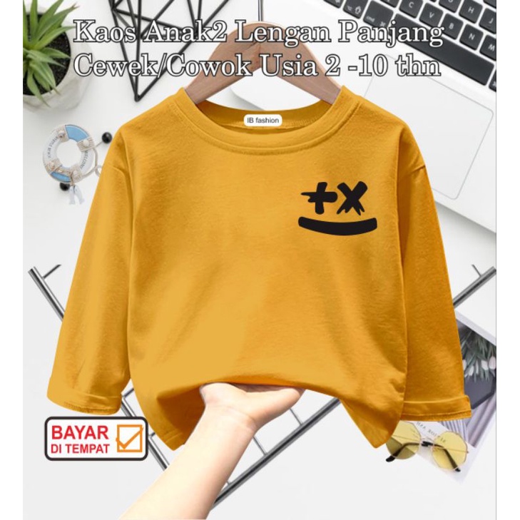 ((IB))KAOS ANAK UNISEX PANJANG/+X DIGITAL SABLON
