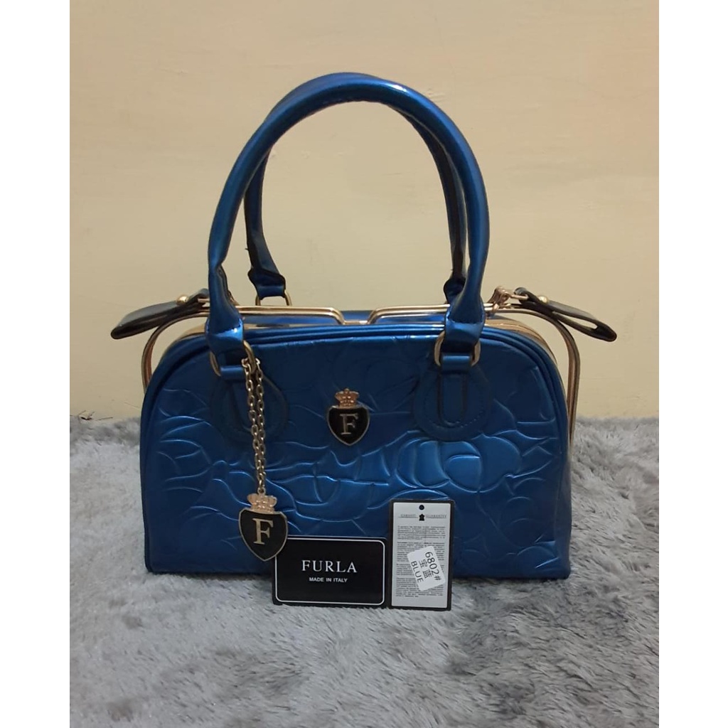 TAS TOTE DAILY WANITA FURLA CANDY BAG NAVY ORIGINAL 100% / TAS BAHU FURLA