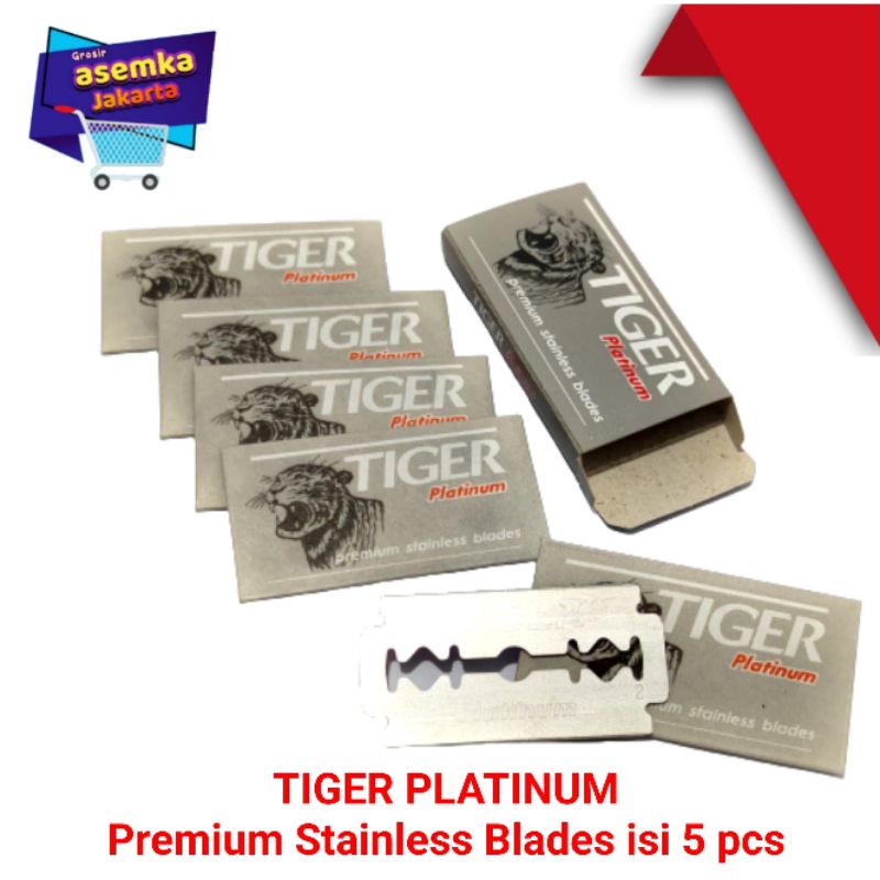 Silet Tiger Platinum Premium stainless Blades isi 100 pcs