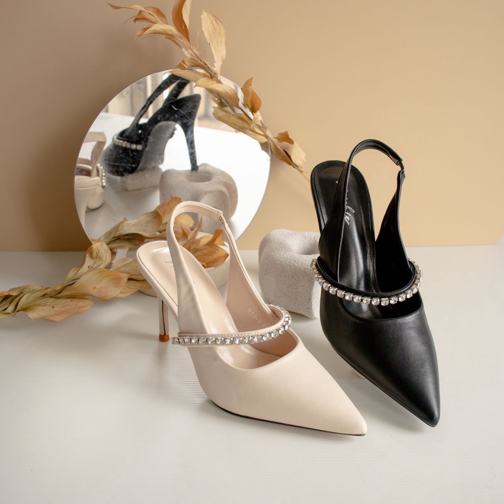 Juliette Slingback heels with Swarovski