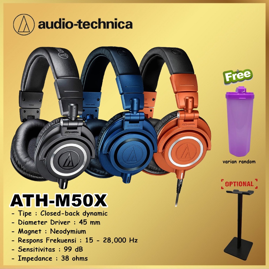 Audio-Technica ATH-M50x Professional Studio Monitor Headphone ATH M50X