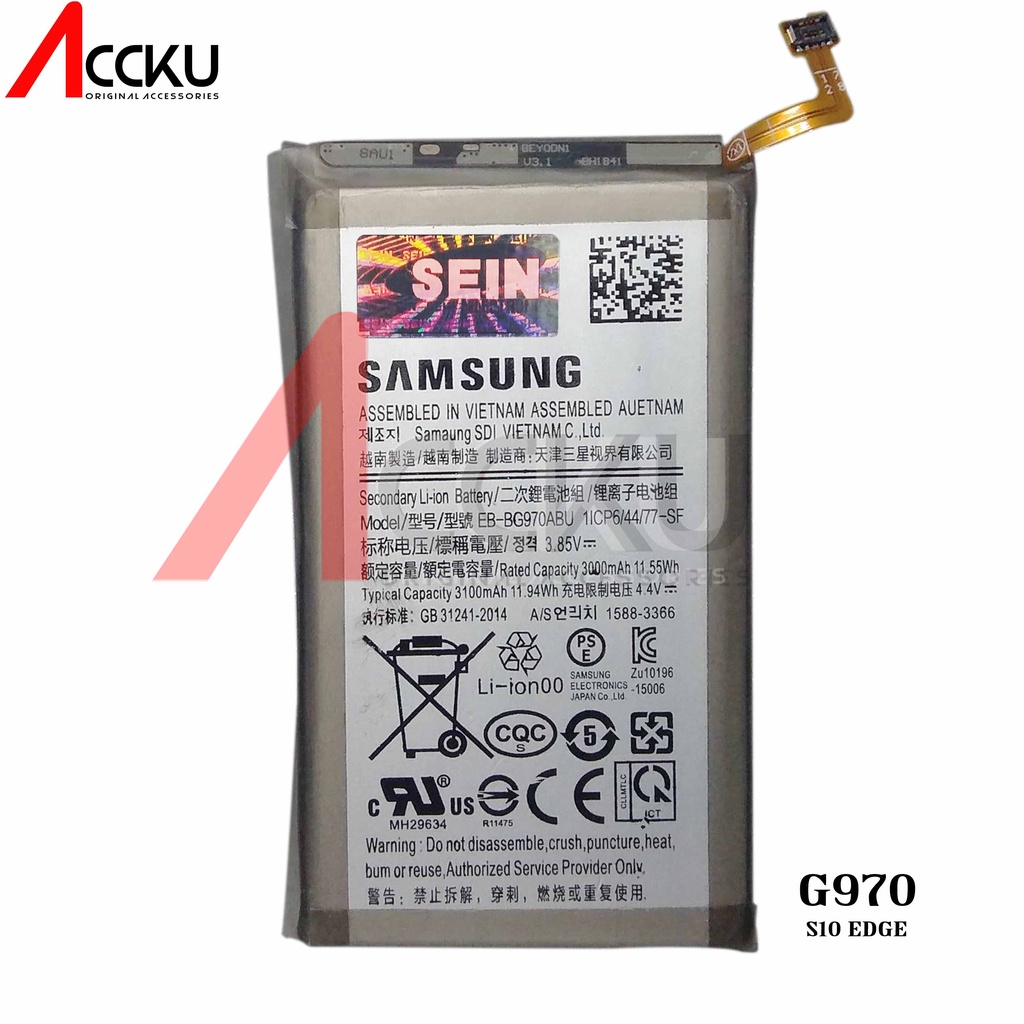 S10 Edge - EB-BG970ABUS10 Edge 100% Baterai  Samsung Galaxy S10 Edge - EB-BG970ABU Batre Baterai BatterySamsung GalaxyS10 Edge - G970