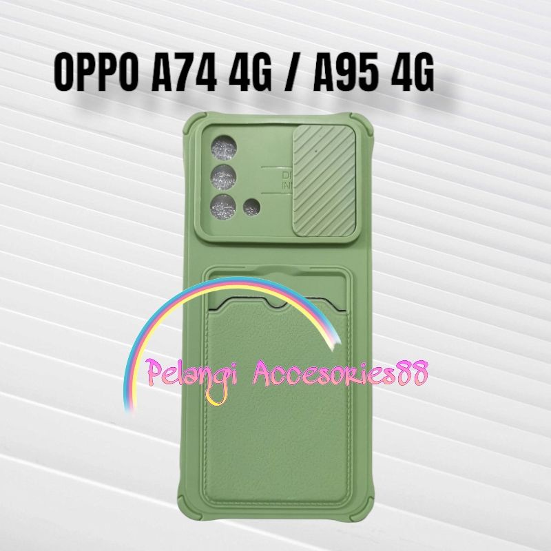 CASE OPPO A74 4G / A95 4G CASE SOFTCASE SLEDING WARNA WARNI