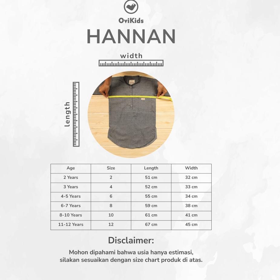 Murah Banget OVIKIDS HANNAN-Kemeja Koko Anak Baju Koko Kurta Anak Laki-Laki (2-10 Tahun)