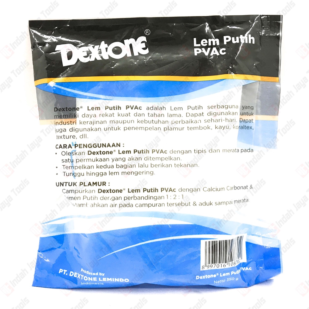 DEXTONE LEM PUTIH PVAC 350 Gram Plamir Tembok - Plamir Kayu Kertas