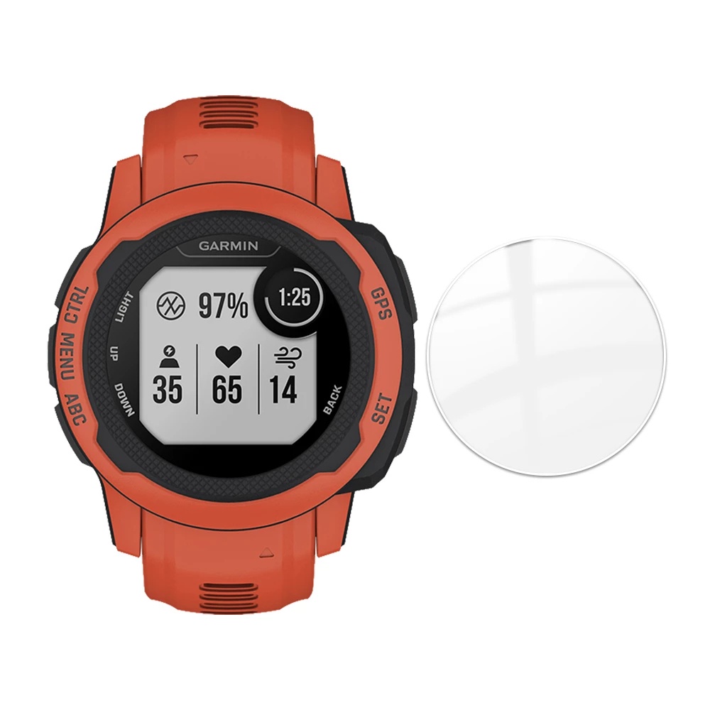 1pc Film Tempered Glass Pelindung Layar Smartwatch Garmin Instinct 2 / 2S HD 9H 2.5D