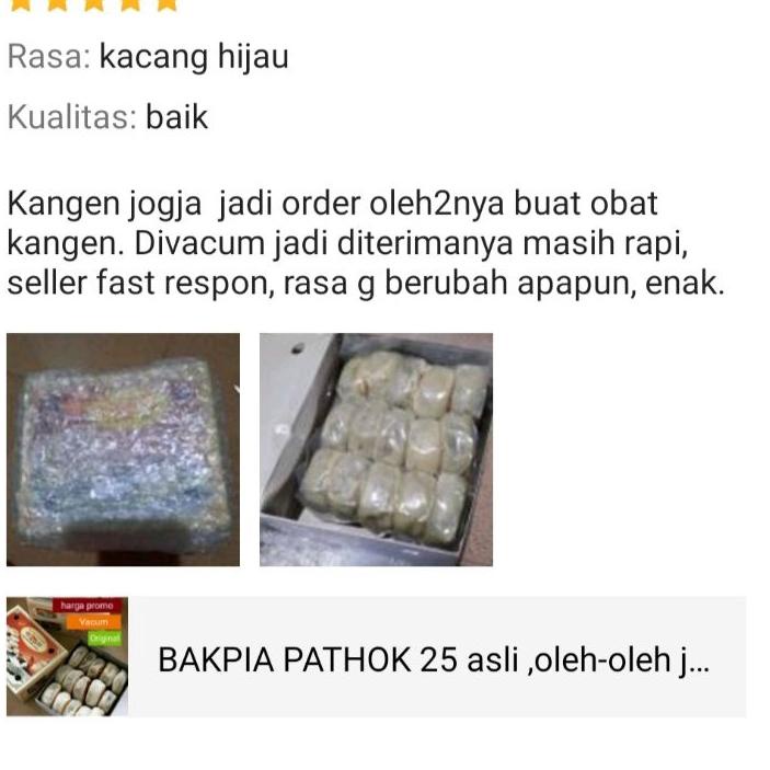 

Model Baru !! BAKPIA PATHOK 25 asli ,oleh-oleh jogja ,isi 15 biji, Vacum. ~